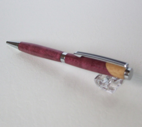 ＜パロサント＞香るオリジナル手作りボールペン（パープルハート） 2枚目の画像