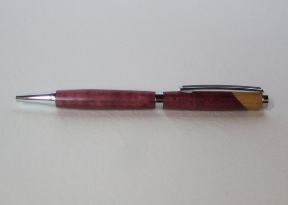 ＜パロサント＞香るオリジナル手作りボールペン（パープルハート） 5枚目の画像