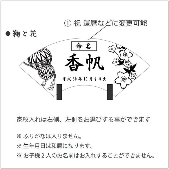 《送料無料》【ヒノキの木製命名札】桐箱入り命名書 命名紙 出産祝い 誕生記念 名前札 立札 木札 木婚式 新生児　扇子 8枚目の画像