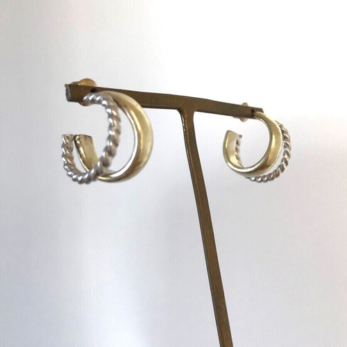 真鍮×twist silver 』フープピアス ボリューム イヤリング 18k