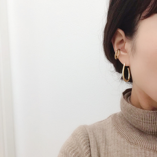 リサイクル真鍮 ゴールドフープピアス - メルカリ