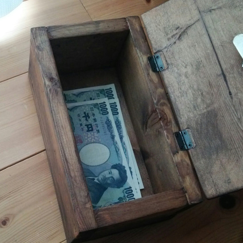 アンティーク 書類ケース 鍵付き 写真立て 無垢材 希少価値 初出し 古民家 ヴィンテージ風宝箱(鍵付) 秘密箱 フリーボック 小物入れ 木箱