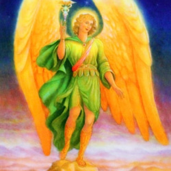 大天使ラファエル（スワロ社製クリスタル・サンキャッチャー／ルーム用グリーン） 4枚目の画像