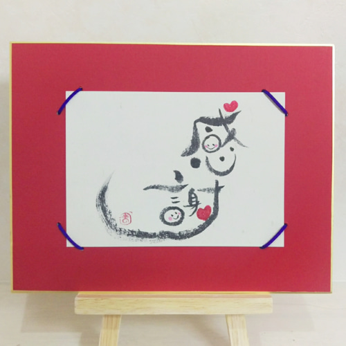 ハガキサイズ 「感謝」 書道 えがおの筆 masami 通販 5557801