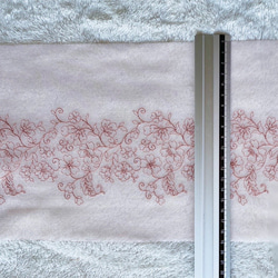 ＊再入荷＊1m 綺麗 花 フラワー刺繍 チュールレース ピンク BK200910 ハンドメイド 手芸 素材 材料 DIY 4枚目の画像