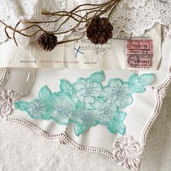 アンティーク風 チュールレース お花刺繍アップリケ フリルコラージュ ミニバッグ 0_3c4440cef3f7b278f4a8c34a9944