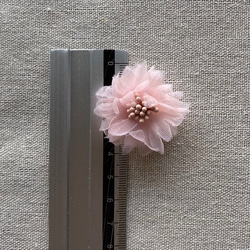 1個 綺麗 立体 フラワー 花 モチーフ パーツ コーラルピンク BK210725 ハンドメイド 手芸 素材 材料 3枚目の画像