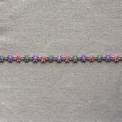 1m カラーマーガレット 花 フラワー ケミカルレース ブレード BK210910 ハンドメイド 手芸 素材 材料 3枚目の画像
