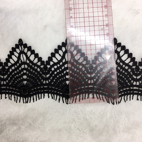 ゴシック風 ケミカルレース ブレード 黒 BK170722 ハンドメイド 手芸  