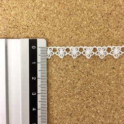 ＊再入荷＊2m 極細 桜 ケミカルレース ブレード 白 BK180137 ハンドメイド 手芸 素材 材料 DIY 4枚目の画像