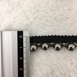50cm単位 綺麗 パール ビーズ ブレード 黒 BK180209 ハンドメイド 手芸 素材 材料 DIY ドレス 4枚目の画像