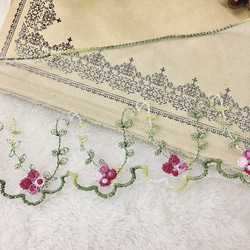 ＊再入荷＊1m 綺麗 花 刺繍 チュールレース BK180219 ハンドメイド 手芸 素材 材料 DIY 2枚目の画像
