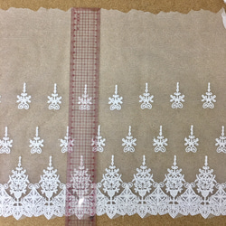 1m 超広幅 綺麗 ソフトチュールレース 白 BK180327 ハンドメイド 手芸 素材 材料 DIY 4枚目の画像