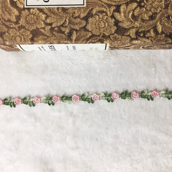 1m 綺麗 花 フラワー 刺繍レースブレード BK191102 ハンドメイド 手芸 素材 材料 DIY 3枚目の画像
