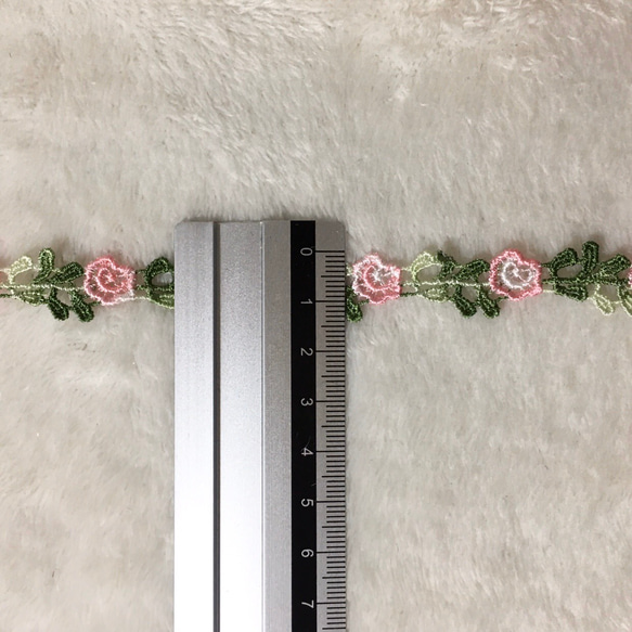 1m 綺麗 花 フラワー 刺繍レースブレード BK191102 ハンドメイド 手芸 素材 材料 DIY 4枚目の画像