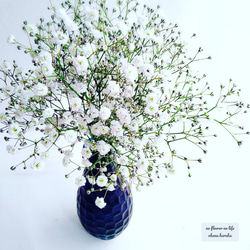 母の日フラワー花瓶つきカスミソウのドライフラワー花束 2枚目の画像
