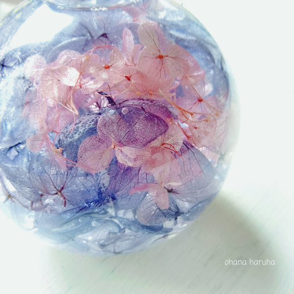 あじさいのハーバリウム(紫陽花ブルー) 3枚目の画像