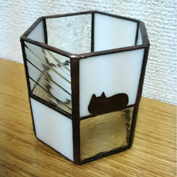 Stained Glass / 猫のペン立て / 小物入れ 4枚目の画像