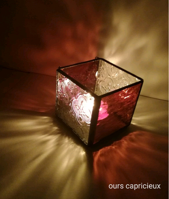 Stained Glass/キャンドルbox (purple × stars) 1枚目の画像