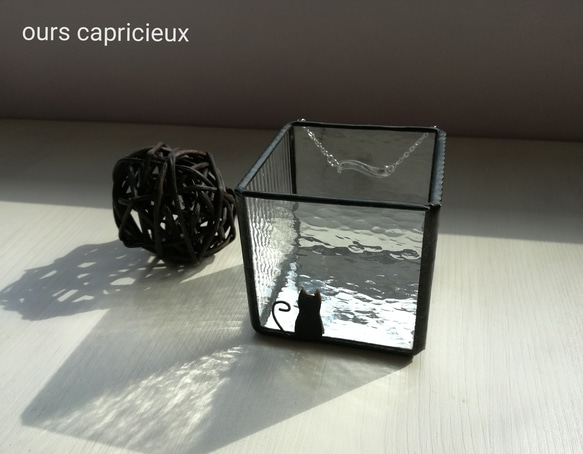 Stained Glass/キャンドルbox (猫) 1枚目の画像