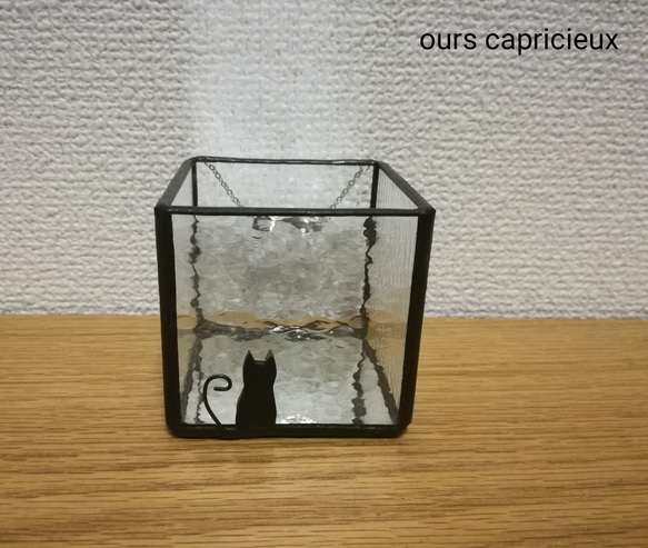 Stained Glass/キャンドルbox (猫) 4枚目の画像