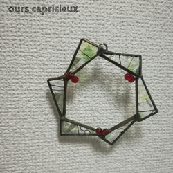 【期間限定クリスマスキャンペーン】Stained Glass/ 赤い実の小さなX'mas wreath 5枚目の画像