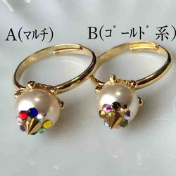 荊棘珍珠戒指[金] A（多）·B（金系） 第1張的照片