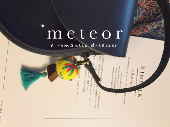 METEOR JEWELRY 尼泊爾羊毛氈 波西米亞垂墜吊飾（A-4） 第1張的照片