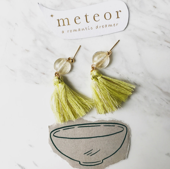 METEOR JEWELRY 芥末糖果流蘇耳環《春祭系列》 第1張的照片