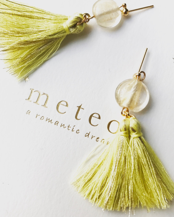 METEOR JEWELRY 芥末糖果流蘇耳環《春祭系列》 第3張的照片