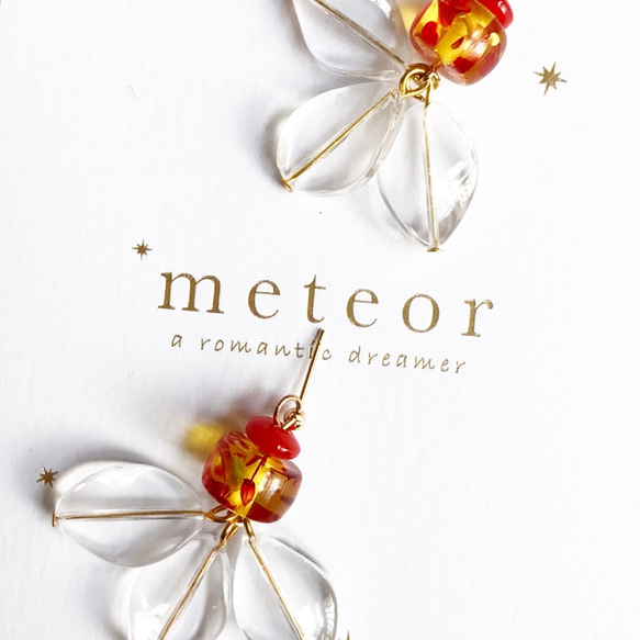 METEOR JEWELRY 金魚琉璃垂墜式耳環 第1張的照片