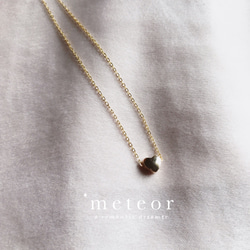 METEOR JEWELRY 925純銀鍍18K金 心形鎖骨頸鏈 第3張的照片