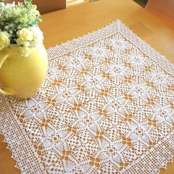レース編み ドイリー 白色 直径約33cm その他インテリア雑貨 ハハノテ