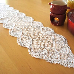 レース編み ドイリー 白色 直径約33cm その他インテリア雑貨 ハハノテ