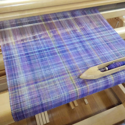 手紡ぎ綿のストール　わた染め織り　手織り（品番101） 10枚目の画像