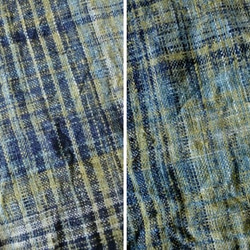 M108　草木染め色綿紡ぎの織りミニマフラー　手織り　 3枚目の画像