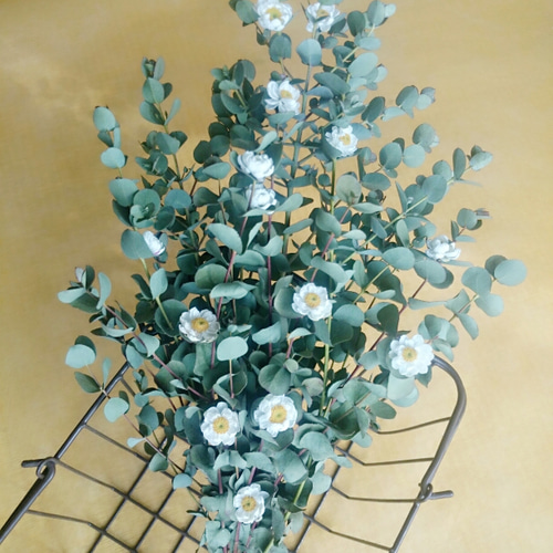 fd ユーカリとペーパーデージーのナチュラル スワッグ スワッグ