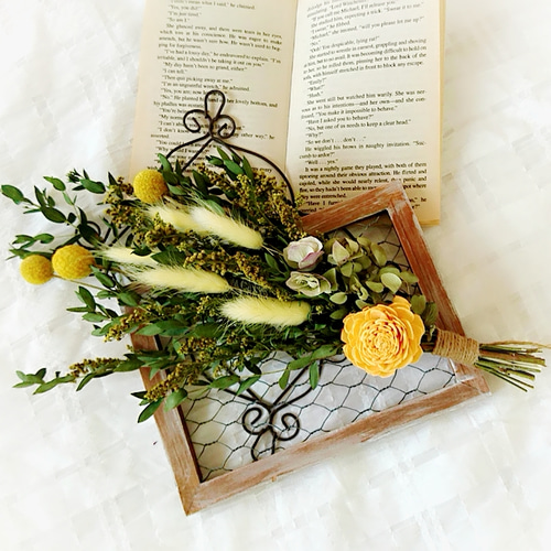 ポポラスとスターチスのハーフリース* * ラッピング無料 お洒落