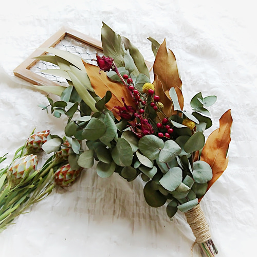 fd ローゼルとローズヒップのナチュラルスワッグ ボタニカル ドライ