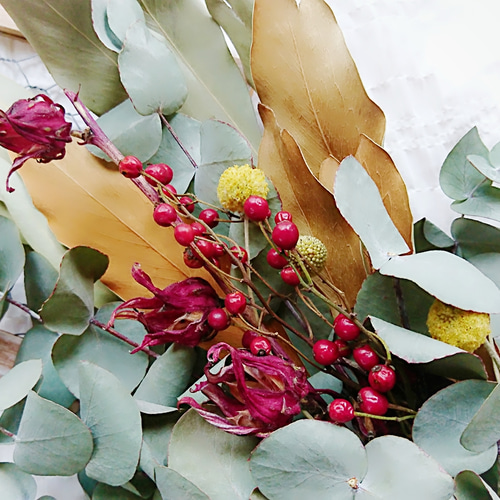 fd ローゼルとローズヒップのナチュラルスワッグ ボタニカル