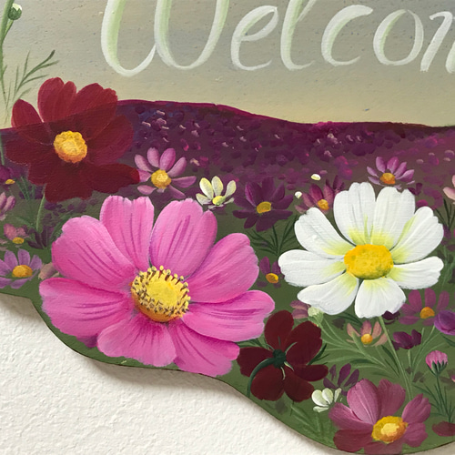 コスモスのウェルカムプレート(トールペイント) その他