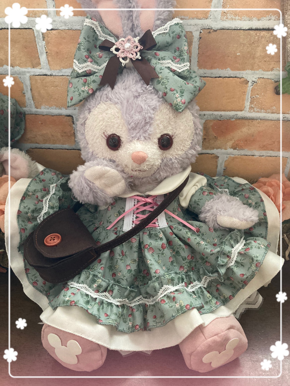 Sサイズステラルーワンピース ステラルーSサイズ☆グリーン花柄ワンピース6点セット☆コスチューム