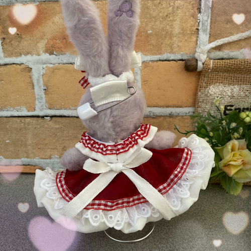 最終 ステラルー ぬいぐるみバッチ 赤チェック2点コスチューム 最終 ステラルー ぬいぐるみバッチ 赤チェック2点コスチューム
