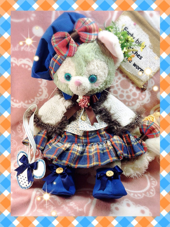 ジェラトーニSサイズ☆コスチューム☆青チェック女の子10点