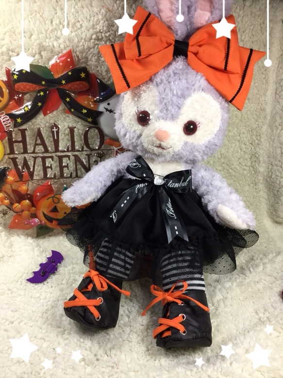 ステラルーSサイズ☆コスチューム☆ハロウィン8点セット☆ペチコート付きオレンジ キャミワンピース 4枚目の画像