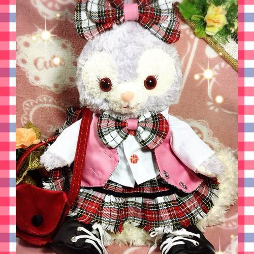 ステラルー♡コスチューム♡ぬいば♡ピンクドットうさみみ♡イースター ステラルー♡コスチューム♡ぬいば♡タピオカ♡苺ミルク