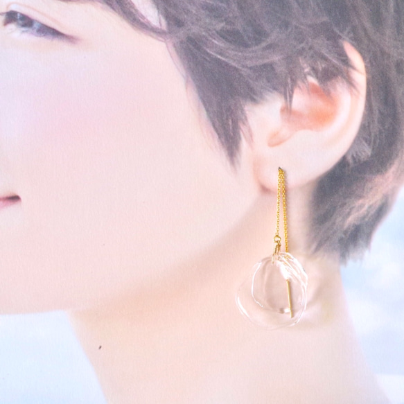 14kgf Disk Chain earrings・ピアス/イヤリング 4枚目の画像