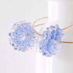 14kgf Mizore earrings Lt, Blue・みぞれのフープピアス/イヤリング（ライトブルー） 3枚目の画像