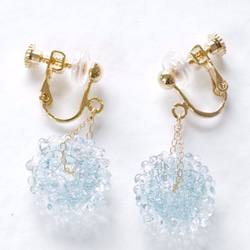 14kgf Mizore earrings Ice Blue・ゆれるみぞれのピアス/イヤリング（アイスブルー） 2枚目の画像