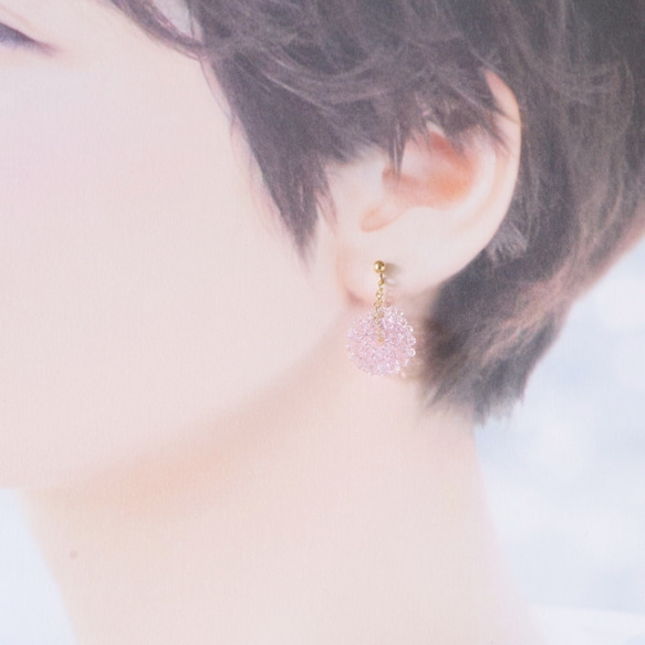 14kgf Mizore earrings Sakura・ゆれるみぞれのピアス/イヤリング（桜） 3枚目の画像